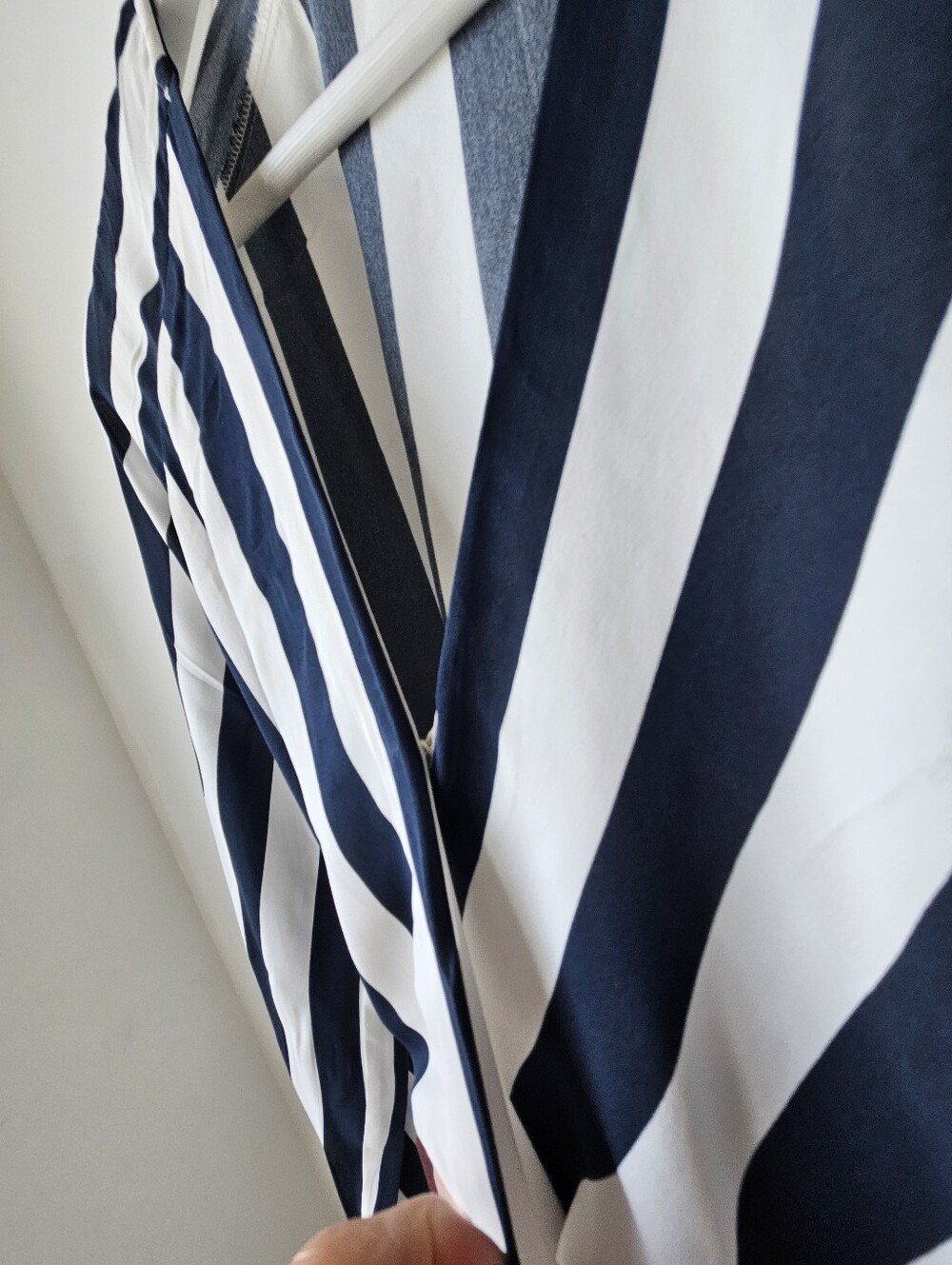 Reiss Nola Colourblock Asymmetric Stripe Midi Dress - Picture 9 of 16